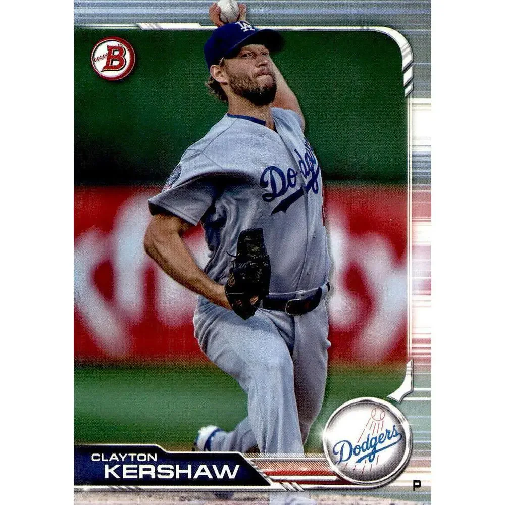 2019 Bowman Clayton Kershaw #15 Los Angeles Dodgers